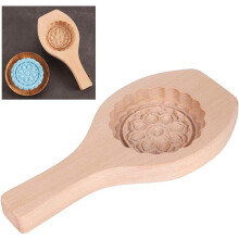Matriță din lemn pentru prăjitură cu lună, model floral 3D ecologică, presă de patiserie reutilizabilă pentru experiențe autentice de
