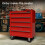 AREBOS AREBOS 5-Drawer Tool Cabinet Garage Tool Chest with Wheels Workshop Tool Storage Lockable Red 5