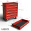 AREBOS AREBOS 5-Drawer Tool Cabinet Garage Tool Chest with Wheels Workshop Tool Storage Lockable Red 8