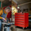AREBOS AREBOS 5-Drawer Tool Cabinet Garage Tool Chest with Wheels Workshop Tool Storage Lockable Red 9