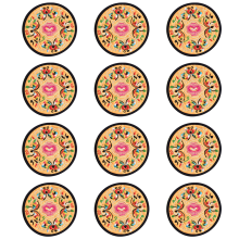 Vintage Ethnic Floral Embroidered Cloth Coasters, Larger Round Size Teacup Mat For Elegant Home Decorations, Thoughtful Gift That Offers Table Protect