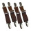 4pcs Removable Elastic Heel Strap For Slip On Mules-dark brown 1
