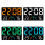 Moderne digitale wandklok met-groen licht 2