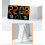 Moderne digitale wandklok met-groen licht 6