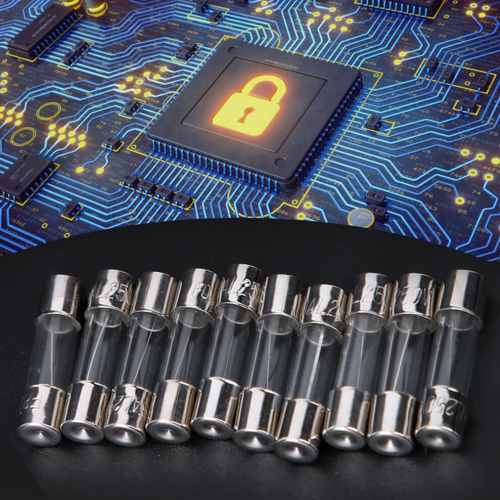 100Pcs Glass Fuses Assortment 0.2A-20A For Industrial Power Control 4911362281524