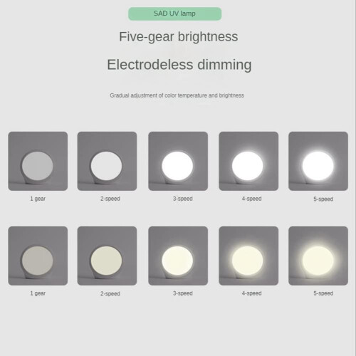 LED SAD Touch Timing Stepless Dimming Therapy Mood Desk Lamp 2