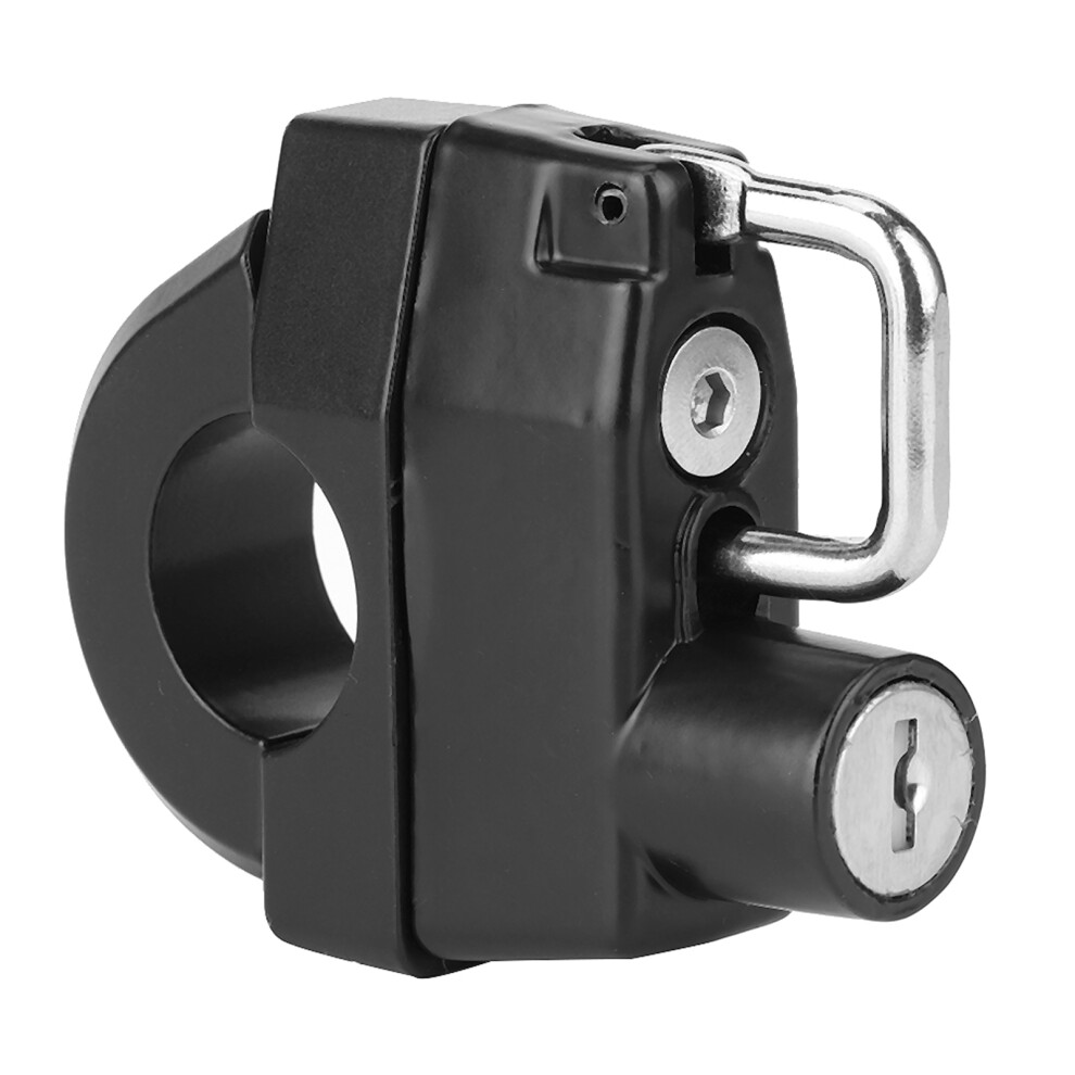 Universal Motorcycle Helmet Lock Set 22Mm Zinc Alloy Black 7901362284967