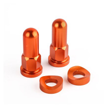 Motocross CNC Valve Cap Dirt Bike Rim Lock Nuts Bolts Spacer For YZ250F YZ450F WR250R WR450R WR250F WR450F Part(Orange 1set A)