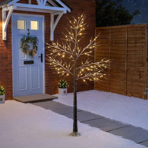6ft LED Birch Tree Outdoor Garden Decor Light