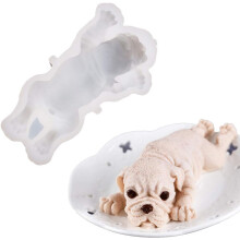 Mucegai din silicon Fancy3D în formă de câine, mucegai pentru fondant pentru fabricarea ciocolatei, rășină epoxidică pentru artizanat,