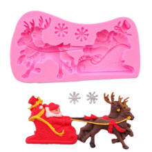 Siliconen fondantvorm, perfect voor het decoreren van kersttaarten, antiaanbakvorm, flexibel en herbruikbaar, geschikt voor brood, bakken en het