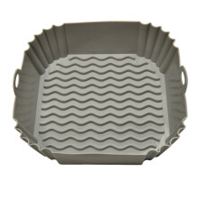 Quadratischer Silikontopf für Heißluftfritteusen, hitzebeständiger, wiederverwendbarer Einsatz für gesundes Kochen, lebensmittelechtes,