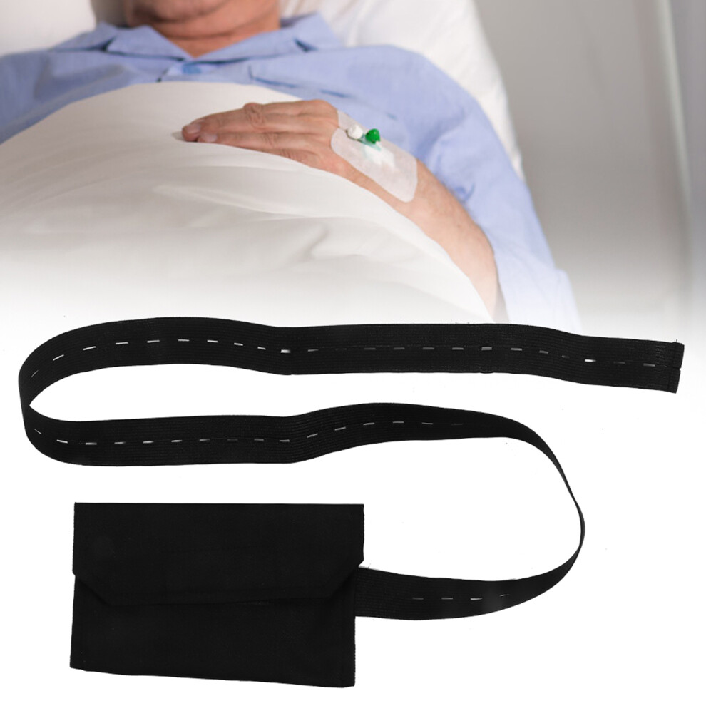 Adjustable Peritoneal Dialysis Catheter Belt Black 14.5x9cm