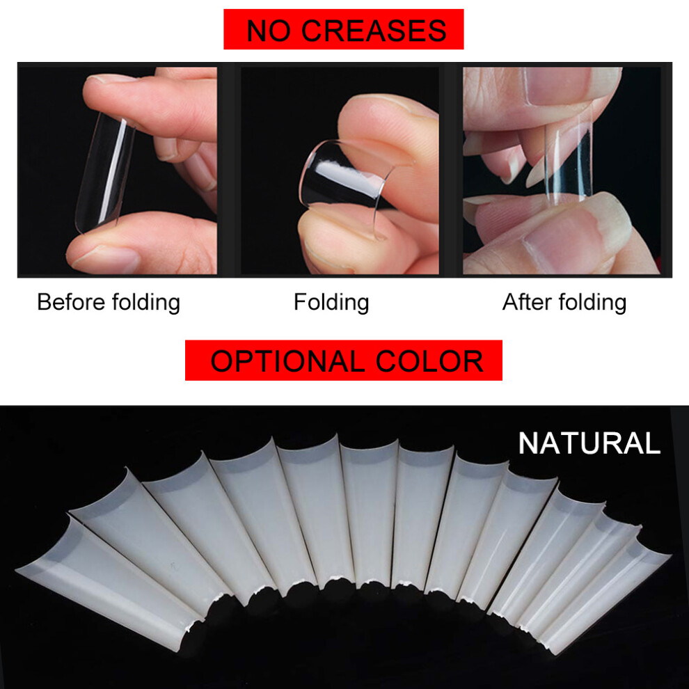 Nail Art Practice Fake Tips 504pcs Set for DIY Manicure and Nail Design