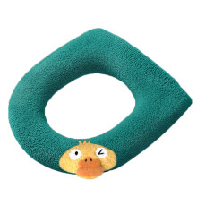 Winter Toilet Seat Protector Plush Fiber Quick Setups-Green 1