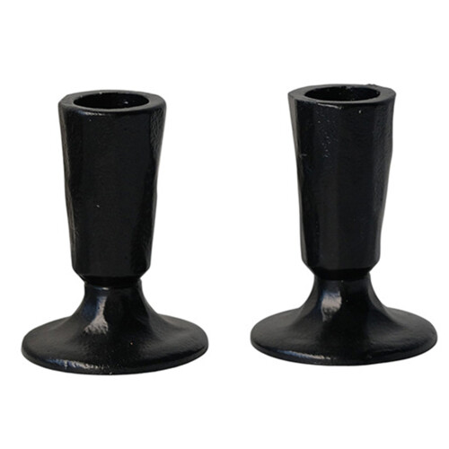 Candlestick Candle Holders Iron Taper Candle Holders for-Black