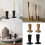 Candlestick Candle Holders Iron Taper Candle Holders for-Black 3