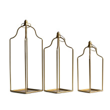 3 Piece Tabletop Candle Holders Iron Decorative Centerpieces