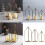 3 Piece Tabletop Candle Holders Iron Decorative Centerpieces 2