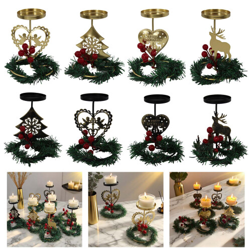 Decorative Candle Stands Iron Candle Holders Christmas-05 2