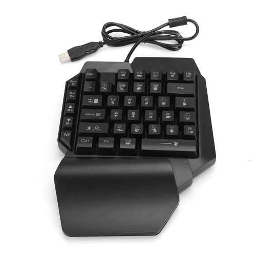 OneHanded PUBG Gaming Keyboard, 39 Keys, ABS, USB, 1m Cable 1