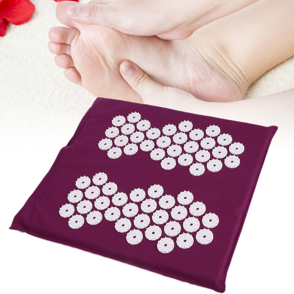 Foot Massage Cushion Acupuncture Mat in Purple for Pain & Fatigue Management