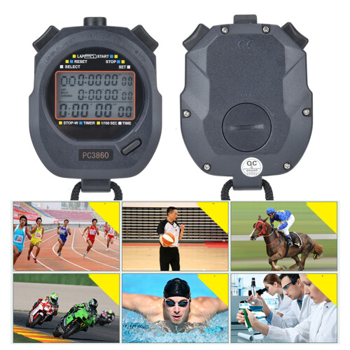 3860 ABS Durable Sports Stopwatch with Multifunction and Countdown Timer 2