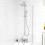 NES Home Nes Home Square Shower Waterfall Mixer Tap, Handset & Riser Rail Kit 1