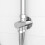 NES Home Nes Home Square Shower Waterfall Mixer Tap, Handset & Riser Rail Kit 6