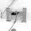 NES Home Nes Home Square Shower Waterfall Mixer Tap, Handset & Riser Rail Kit 7
