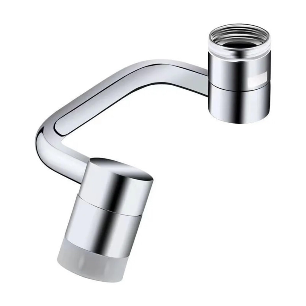 1080 Degree Rotating Faucet Extender Metal U Shaped Robotic Arm Universal Dual Model Splash-Proof Filter Home Bathroom 1080 Robotic Arm 9339159277379