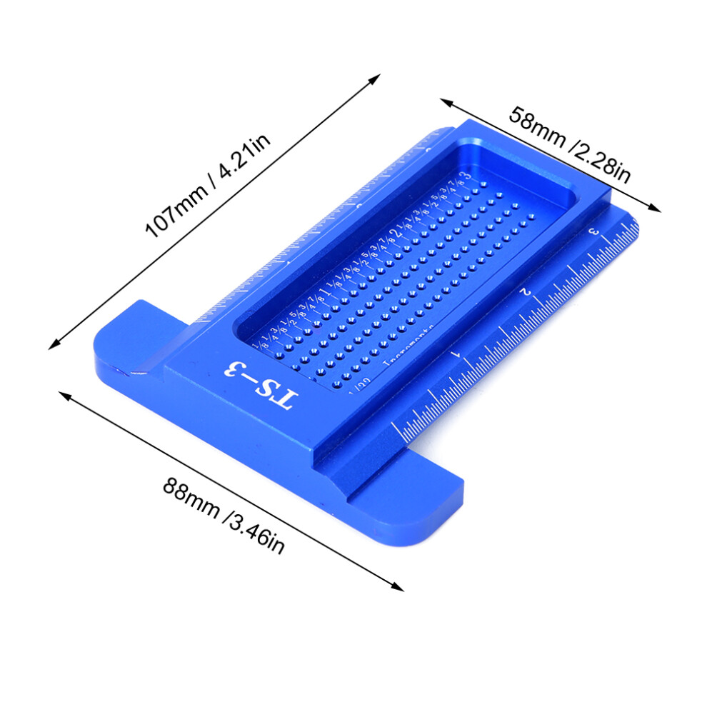 Ts-3 Compact Blue Aluminum Ruler For Cnc And Woodworking Precision 4661362290148