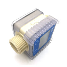 Water Flow Meter, K24 Turbine Digital Diesel Fuel Flow Meter Gauge Voor Chemicaliën Vloeibare Water Ultrasone Oil Flow Meter(Blu) One Size Blu