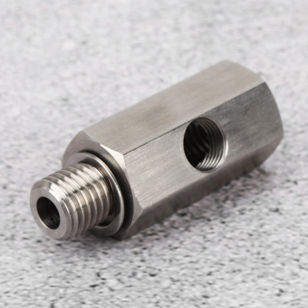 1/8 Npt Turbo Oil Pressure Sensor Tee Adapter M12x1.5 Stainless Steel 5071362291868