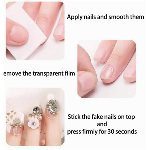50 Sheets Waterproof Double Sided Nail Adhesive Tabs 60x83mm 2