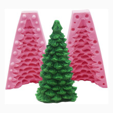 Forma na świece z silikonu Festive3D w kształcie choinki, wzór choinki świątecznej do samodzielnego wykonania