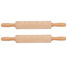 Nudelholz aus Holz zum Backen, professionelles Nudelholz aus massivem Ahorn mit Stahlkugellagern, leichtgängiges und frei drehbares, robustes
