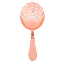 Julep Bar Strainer Stainless Steel Professional Bartending Tools Scalloped Ice Spoon Filter Shell Shape Design Kitchen Food Preparation Accessories