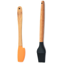 Ergonomische kwasten met handvat voor ongeëvenaarde controle en precisie, korte conische haren voor een gelijkmatige laag, meerkleurig (2 stuks)
