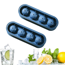 Bandeja para cubitos de hielo a prueba de fugas, elegante diseño para hielo de fusión lenta para congelación en refrigerador, molde de silicona