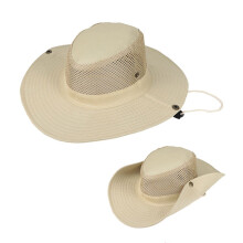 Angelfisch Sonnen- Schutz-Bucket-Hut, Creme, Mesh, Atmungsaktiver Outdoor-Hut