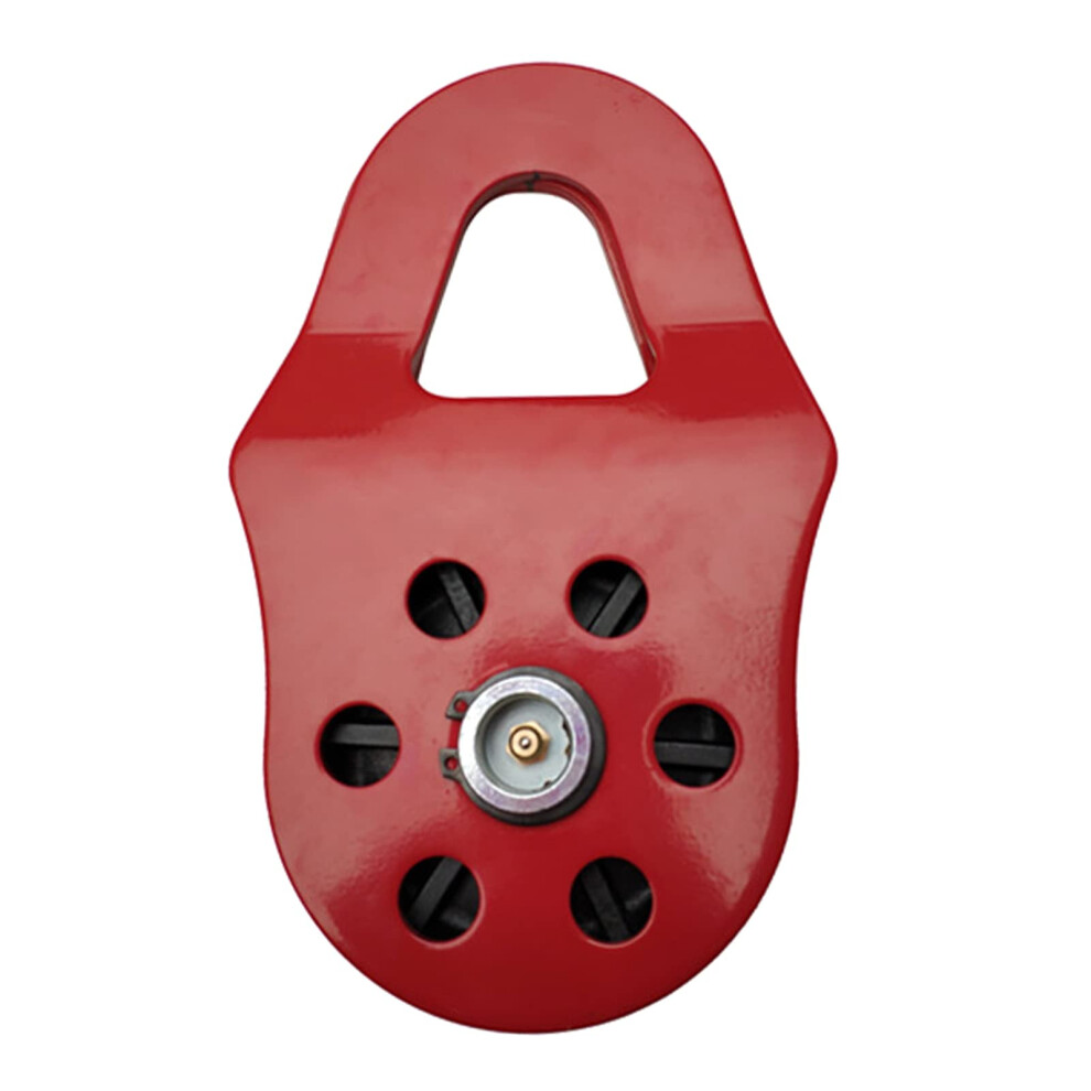 Heavy Duty 10Ton Snatch Pulleys Block For Synthetic Rope Or Steel Cable 10T Breaking Force Winches Pulley Sheave Winch Pulley Block Red 9323874012667