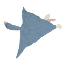 Baby-Gänseförmige Sicherheitsdecke aus weicher Baumwolle, atmungsaktiv, für Neugeborene, Blau Schwarz