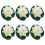 6Pcs Artificial Floating Flower with Leaf Pad,-Milky White 1