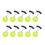 10Grop Space BeansFishing Bobber Stopper Float Sinkers-Olive L 1