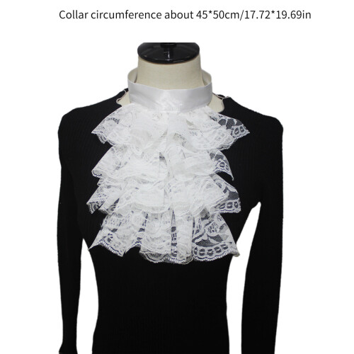 False Collar Wrist Cuffs Detachable Collar-white sleeves 2