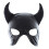 Black PU Head Cover with Adjustable Tie Balaclava Face-Black 1