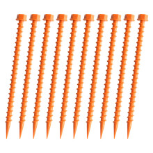 10Pcs Plastic Tent Pegs, Plastic Tent Nails for-orange color