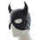 Black PU Head Cover with Adjustable Tie Balaclava Face-Black 6