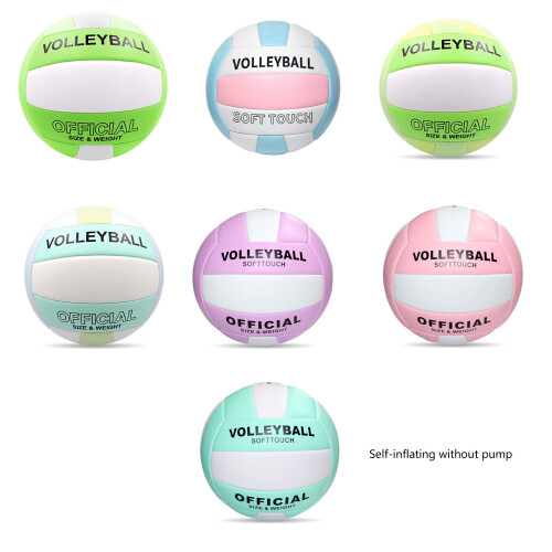 Beach Volleyballs Official Size 5 Soft-pink blue white 1